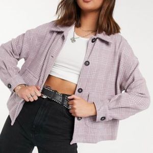 Plaid Jersey Shacket